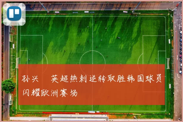 孙兴慜英超热刺逆转取胜韩国球员闪耀欧洲赛场